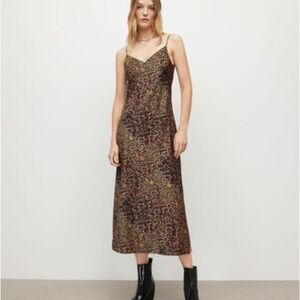 Allsaints Leopard Print Maxi Dress